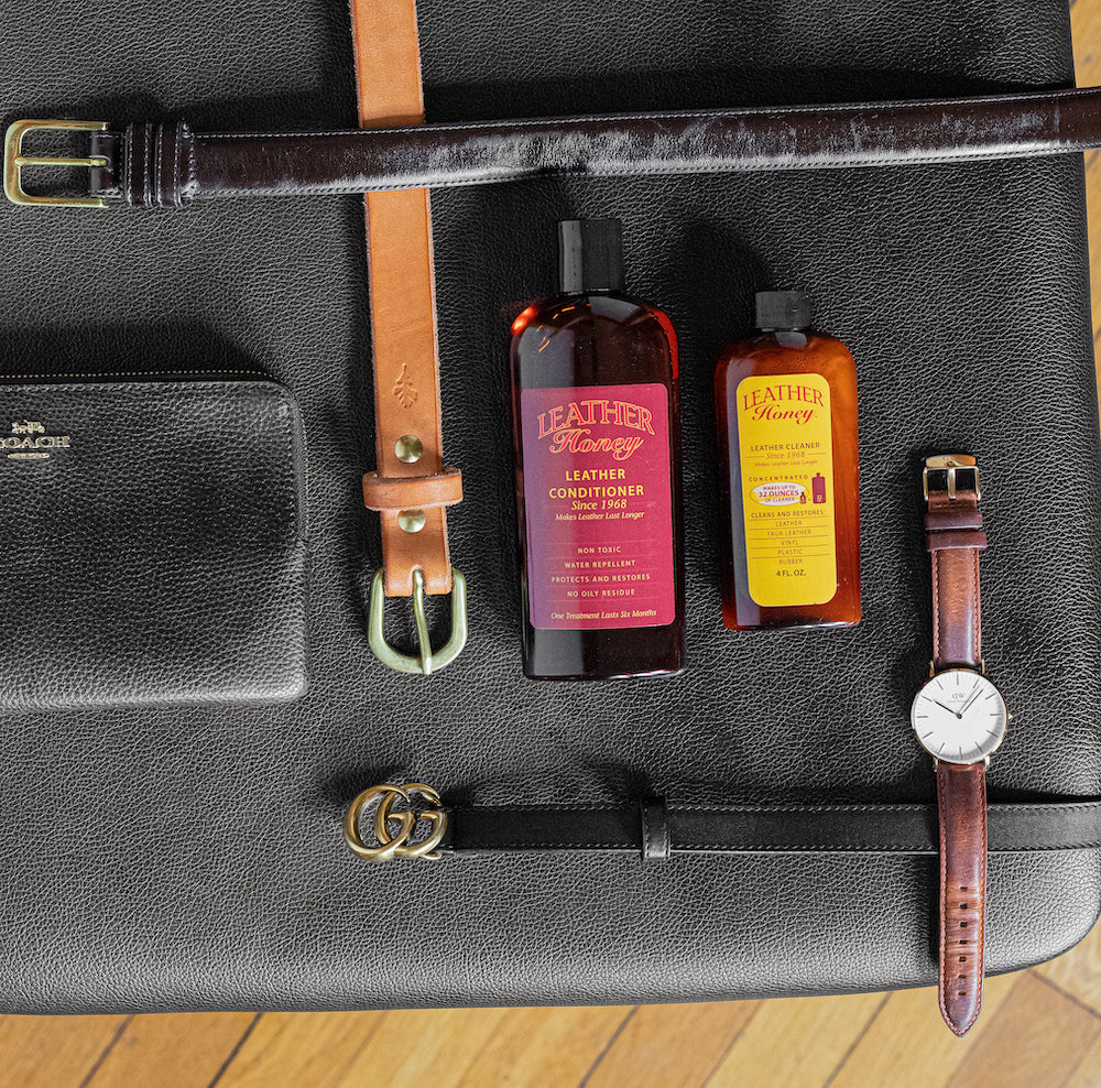 top grain or full grain leather goods