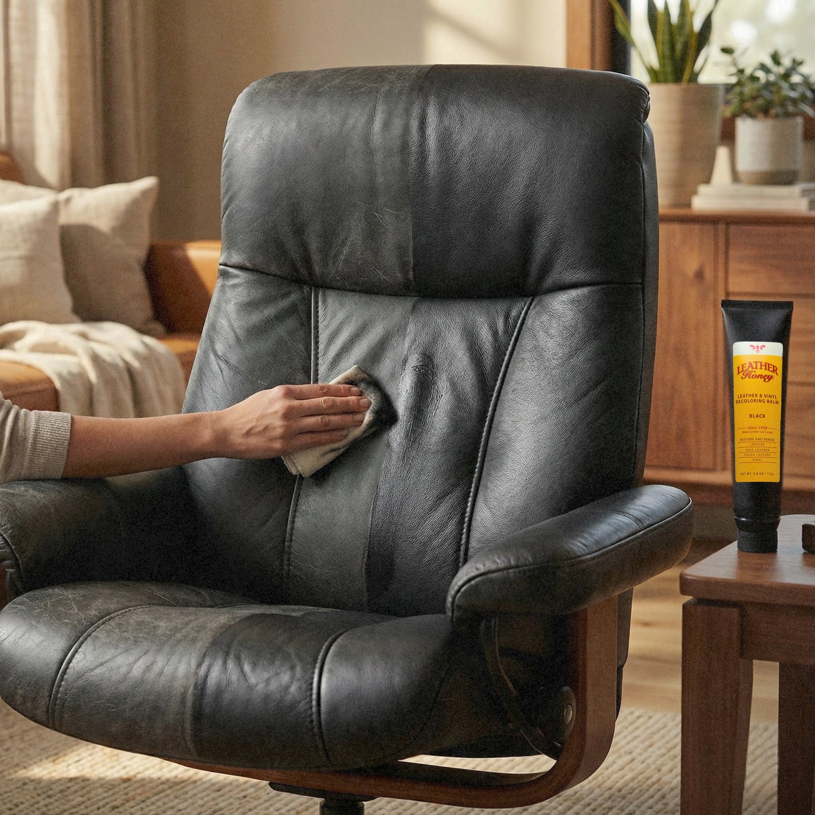 How to Use Leather Honey Black Recoloring Balm