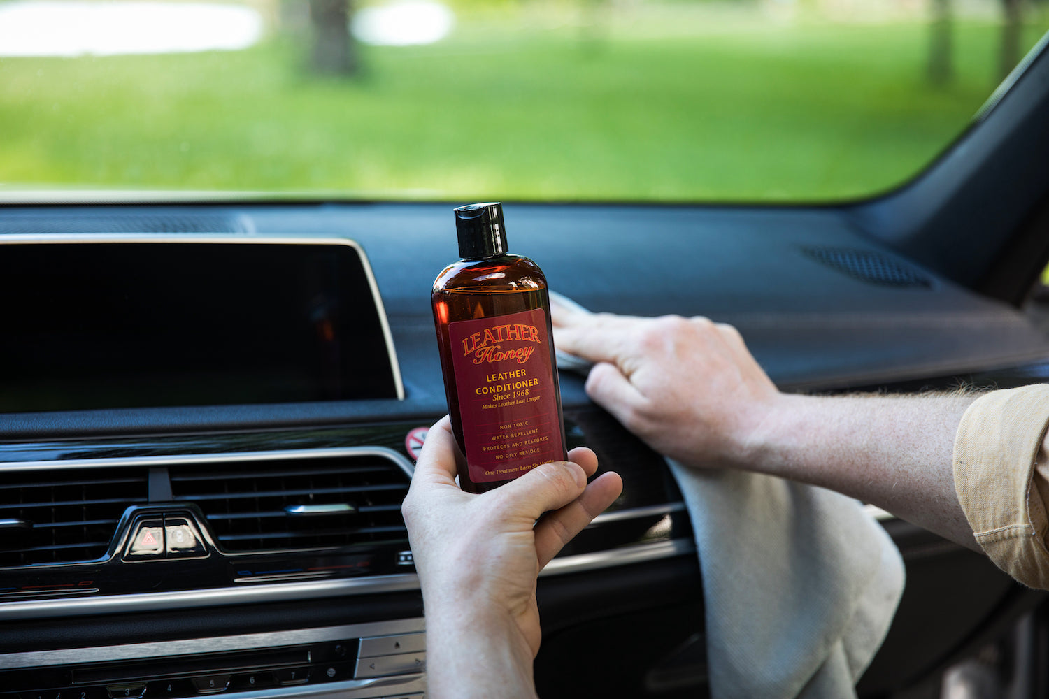 cleaning car interior